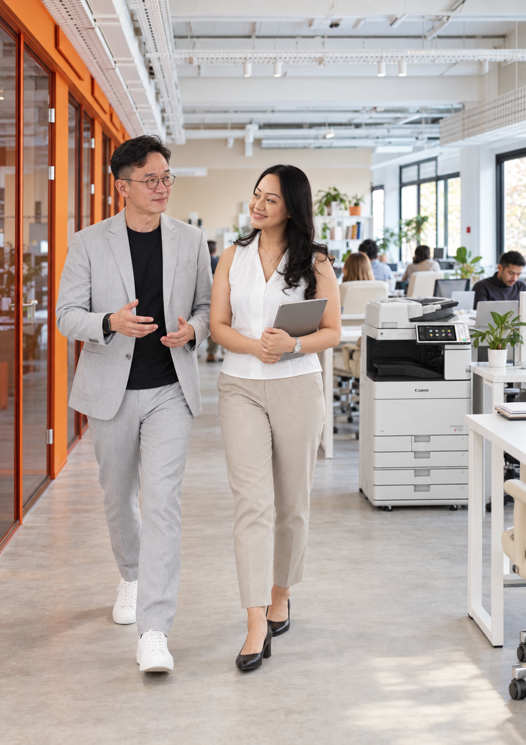 Copier2U certified technician servicing Canon and Fujifilm multifunction copier in Kuala Lumpur