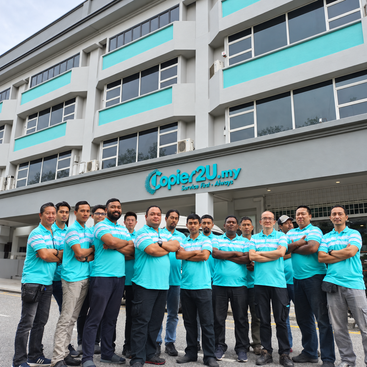 Copier2U central service operations headquarters and certified technician fleet in Petaling Jaya and Selangor